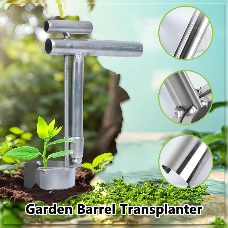 Plant And Fruit Tree Seedling Transplanter Stainless Steel Garden Barrel Transplanter Agricultural Puncher