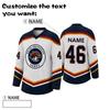 Customizable Unisex Hockey Jersey Personalized Sportswear Team Uniform Number and Name Custom Printed Long Sleeve Athletic Shirt for Ice Hockey
