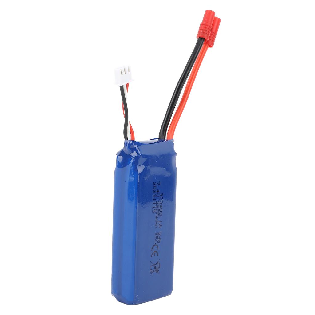 RC Drone Lipo Battery 7.4V 2500mAh Overcharge Prevent Short Circuit Stable 2500mAh Lipo Battery For
