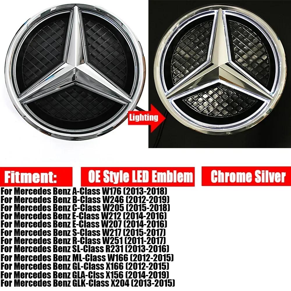 

Car Sticker Car Sticker 2025 Hot For Benz Illuminated Star Badge Car Front Grill LED Emblem Light For Mercedes Benz C-class W205