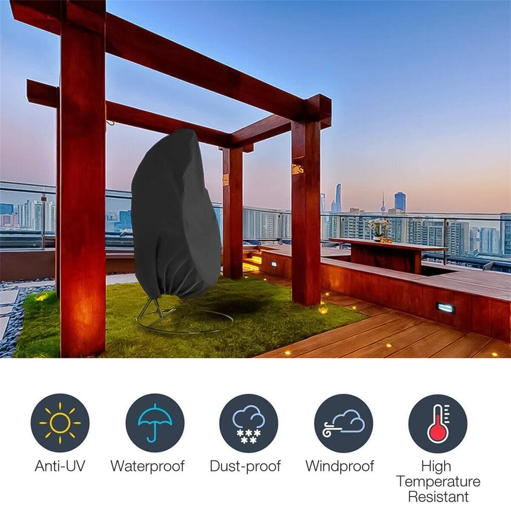 Hanging Swing Egg Chair Cover Outdoor Anti UV Waterproof Chair Cover Furniture Protector For Garden Patio Decor