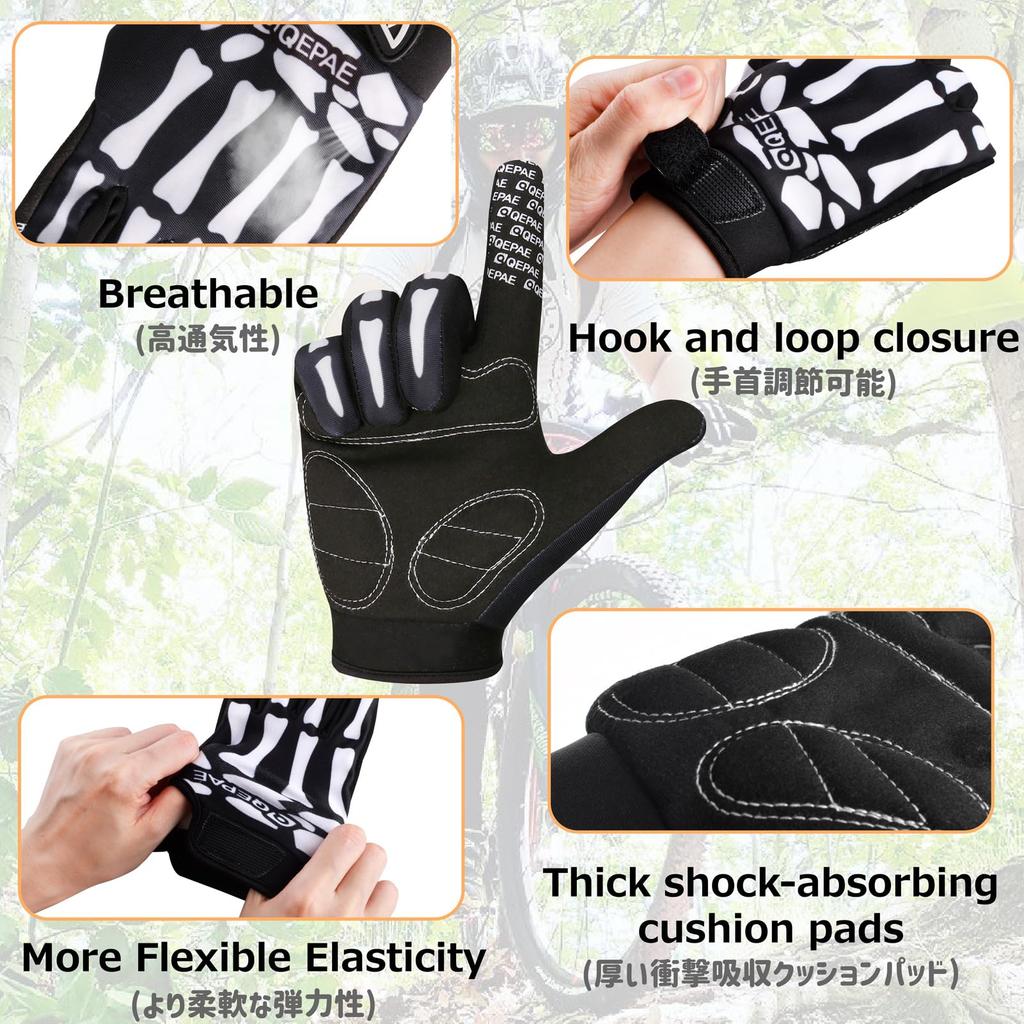 Azarxis Cykelhandskar Utomhus för Kyla Slitage Pekskärm Stötdämpande Herr och Dam Handskar, Cyklar, Vinter, Motorcyklar, Väder, Tåliga,