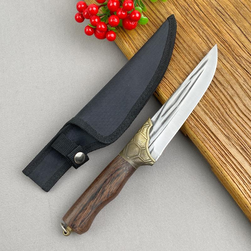 Stainless Steel Boning Knife Forged Full Tang Kitchen Chef Knives Meat Cleaver Butcher Knife Fish Knife with Wood Handle Tools