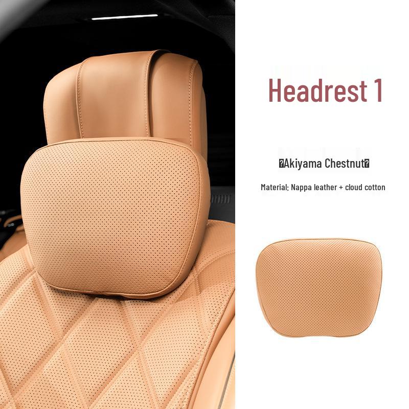 Premium Maybach S-Class Headrest & Breathable Lumbar Support Cushion