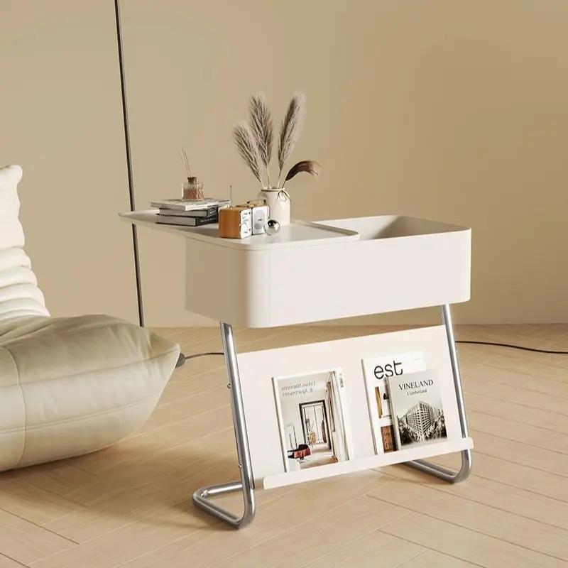 Modern Sofa Side Table Small Square Coffee Tables with Hidden Storage Coffee Tables for Living Room Big Size Interior Furniture