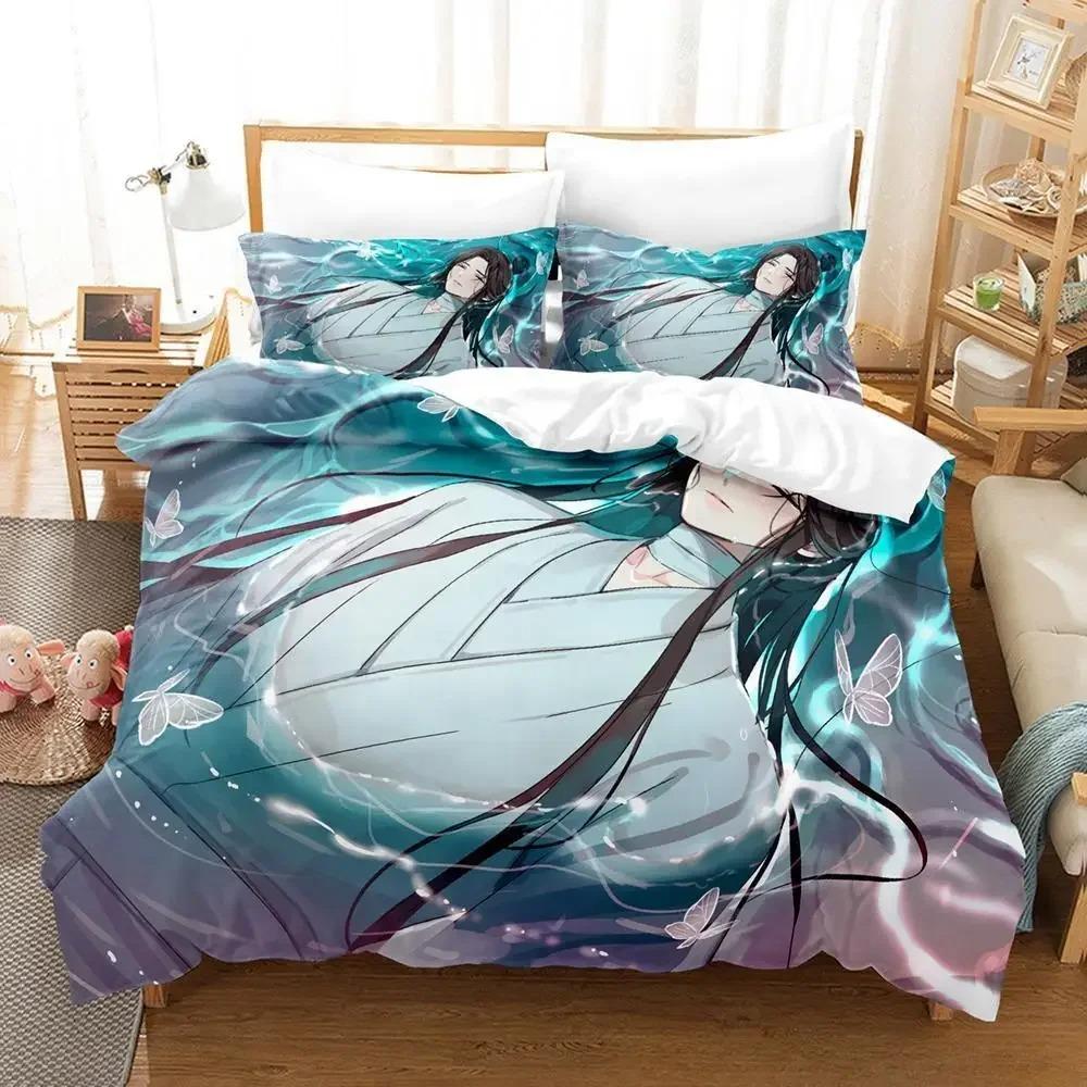 

Благословение чиновника Нового Неба Tian Guan Ci Fu Комплект постельного белья из трех предметов с рисунком из мультфильма «Аниме» для взрослых и детей, комплект пододеяльников EU Single 135x200cm