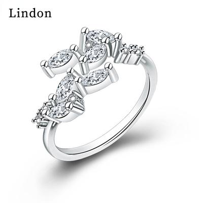 Lindon Klassischer Zirkonring aus Kupferlegierung, Damenschmuck, Hochzeitsversprechen, Partygeschenk