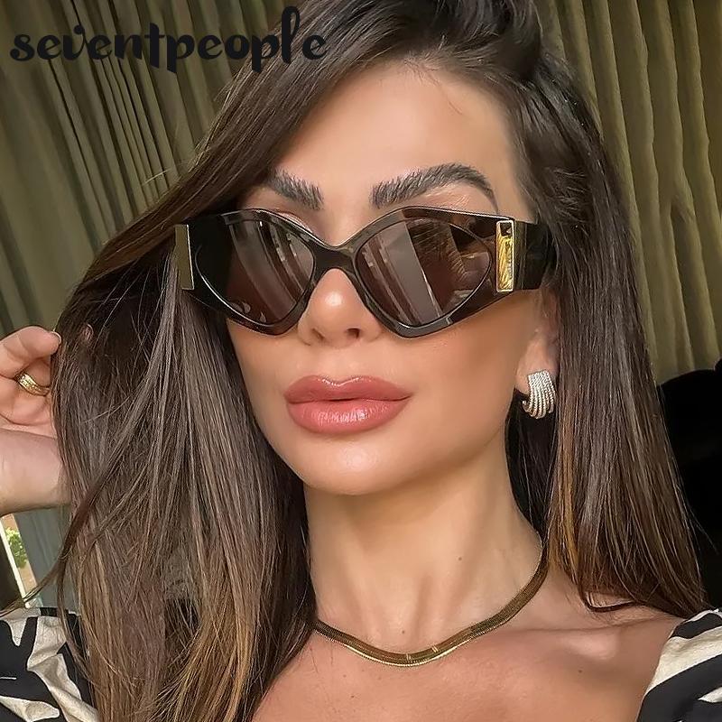 Vintage Cat Eye Sunglasses Women Retro Cateye Sun Glasses For Female Fashion Polygonal Shades Eyewear Trending Products