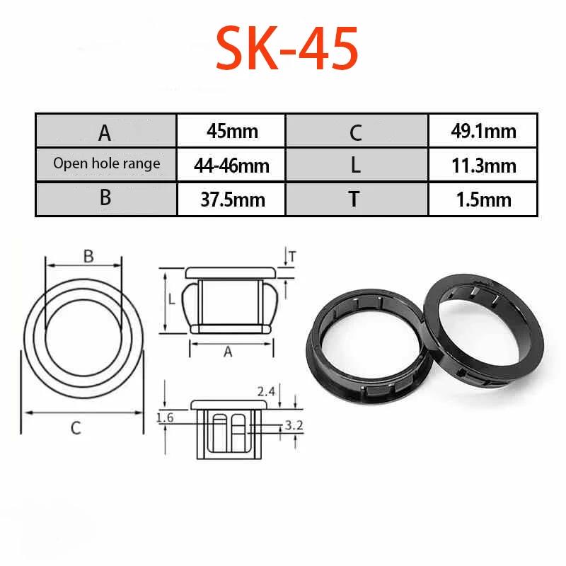 Protective Ring Black Round Nylon Snap-on Wire Grommet Computer Desk Wire Hole Cover Seal Ring Hole Plug Cable Protector