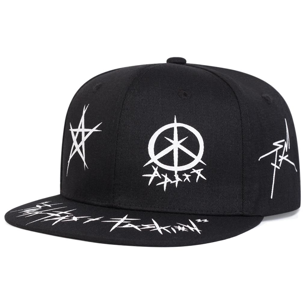 Unisex Kapelusze Hip-hopowe z Nadrukiem Graffiti Oczy Modne Wiosna Jesień Outdoor Regulowane Codzienne Czapki Baseballowe Kapelusz Przeciwsłoneczny Czapka Sportowa