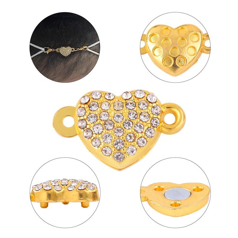 Useful Necklace Bracelet Connector Buckle Extender Connector Hook Rhinstone Magnetic Clasps New Accessories Silver Gold DIY