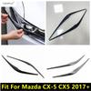 Front Head Light Lamp Eyebrow Eyelid Strip Cover Trim For Mazda CX-5 CX5 2017 -  Car Headlight Eyelid Accessories Exterior