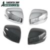 Carbon Fiber/Chrome Car Rearview Side Mirror Cover Wing Cap Sticker Door Rear View Case Trim for Subaru Outback -