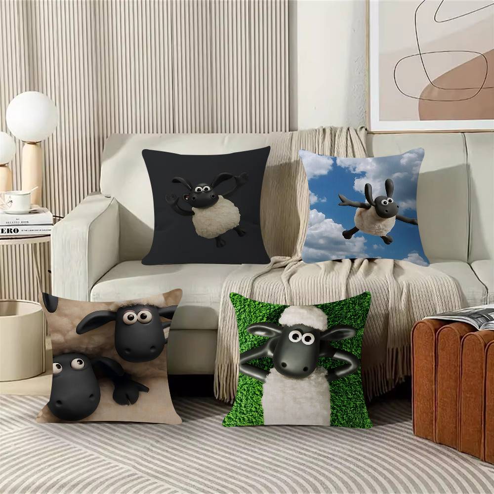 SShaunSthe Cute Ssheepp Cushion Cover Inches Farmhouse Decor Home Throw Pillow Covers For Couch Decorations