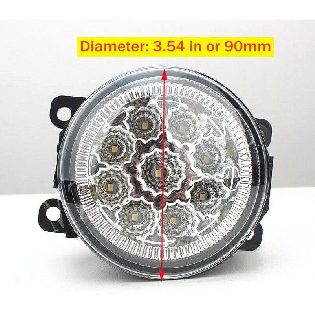 

Pair of 36W 9 LED Bumper Fog Lights with PC Lens for Frontier Armada Titan Xterra | Fits OE 4F9Z15200AA