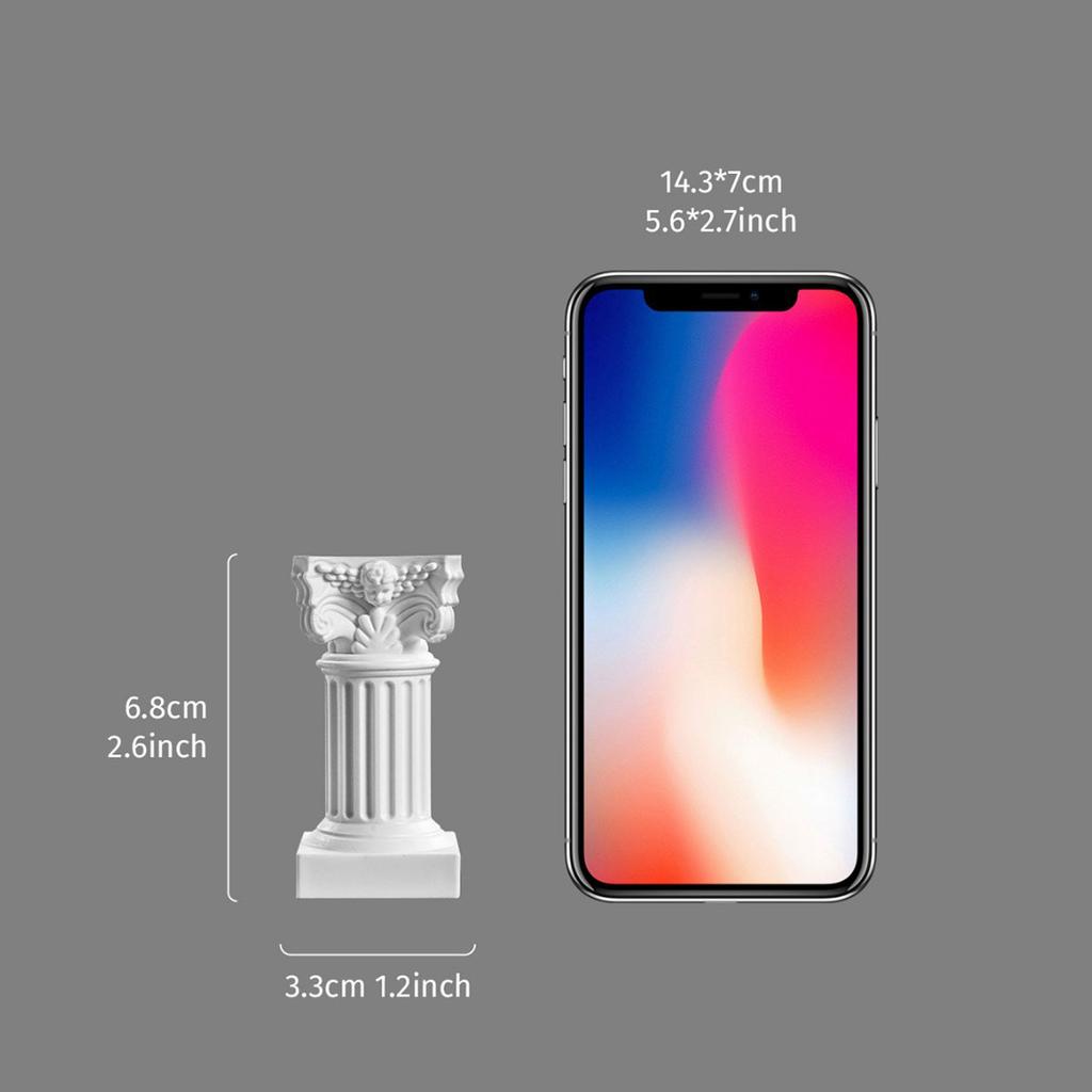 Doric Roman Pillar Nordic Gypsum Decoration Home Mini Gypsum Pillar Candlestick INS Sense of Atmosphere Photography Painting Pro