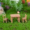 1 sada mini stolů, židlí, nábytku, figurek, řemesel, krajiny, rostlin, miniatur, dekorací, víl, pryskyřičných zahradních ozdob, figurek