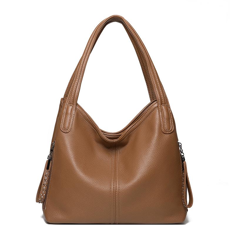 Women PU Leather Hobo Shoulder Bag Large Capacity Soft Handbag Fashion Casual Top‑handle Tote Bag Multi‑pocket Daily Shopping Work Hand Bag For