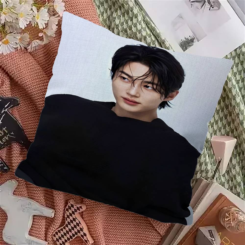 Funda de Almohada Modelo Actor Coreano B-Byeon Woo Seok Para Dormitorio Habitación Y Sala de Estar Sofá Funda de Cojín Decorativa