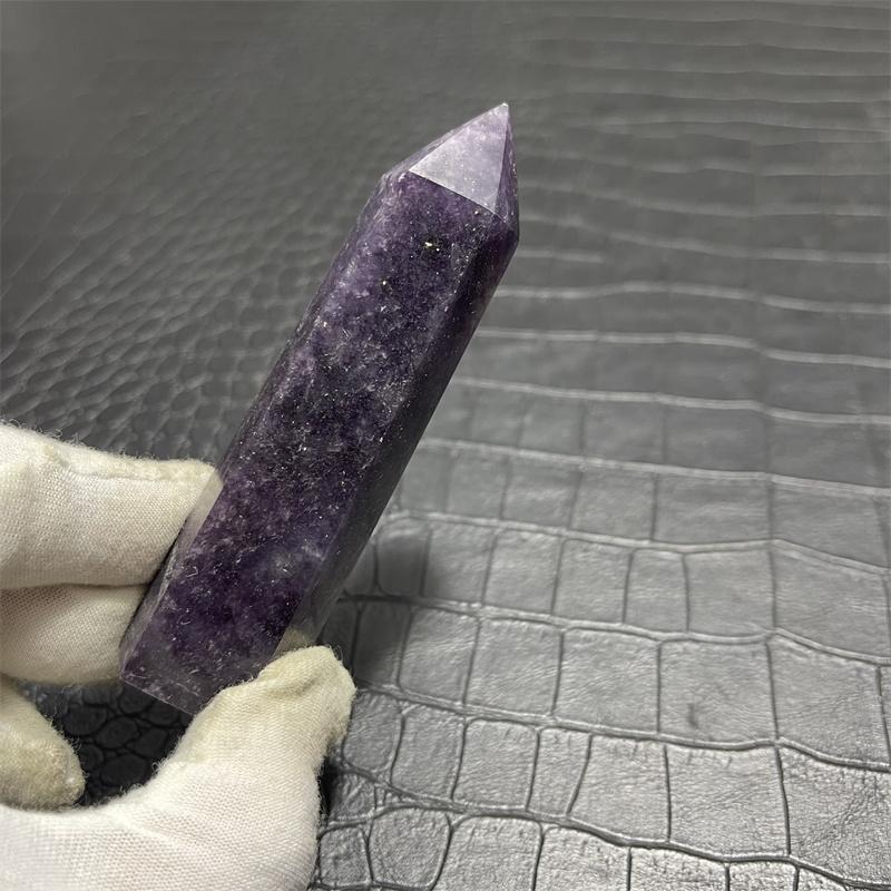 1kg Wholesale Polished Purple Mica Lepidolite Reiki Quartz Crystal Point Tower Feng Shui Style for Home Decor