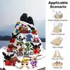 Colorful Characters Celebrate A Joyful Birthday Bash Customize Your Name Cartoon Movie Pattern Blanket Chair Office Sofa Bed Camping Soft And Warm