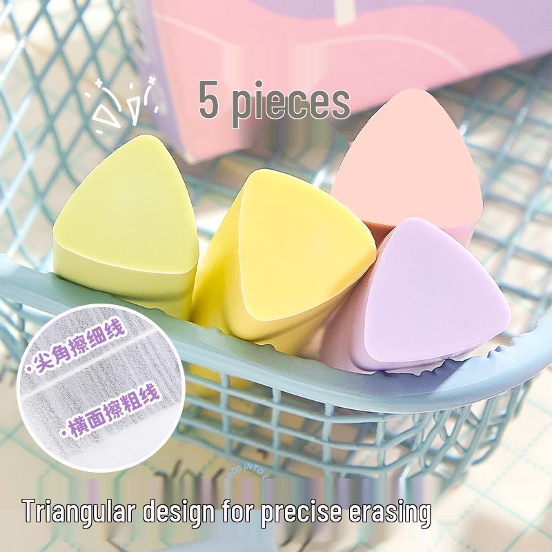 Kaba Bear Triangle Eraser: Super Clean, Strip Erasing, No Marks, Minimal Crumbs, Safe on Paper for Primary Students