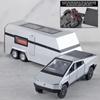 Cybertruck-Pickup-Anhänger im Maßstab 1:32, Druckgussauto-Modellspielzeug, zurückziehbares Fahrzeug mit Ton und Licht für die Geschenkkollektion für Kinder und Kleinkinder