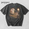 Barn Owl Howling To The Moon Shirt, Vintage Owl Graphic Tee, Night Bird Lover Gift, Comfort Colors Shirt