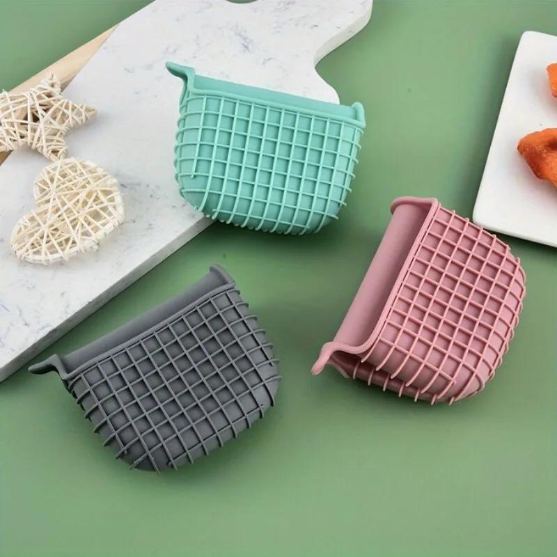 2Pcs/Pair Insulated Hand Grip Waffle Silicone Anti-heat Gloves Baking Oven Microwave Plate Holder Anti-slip Anti-heat Gloves Mat
