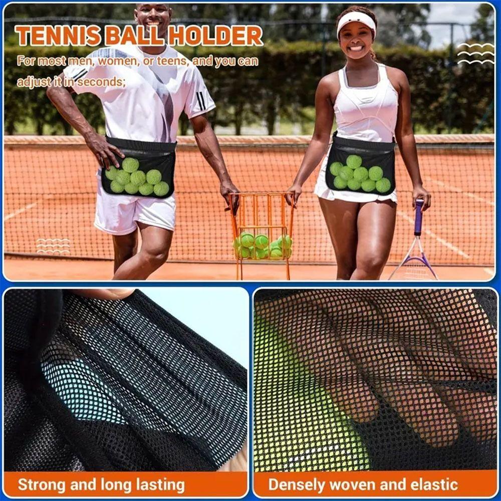 Adjustable Band Tennis Ball Holder Bag High Elasticity Pickleball Carrier Bag Exercise Fitness