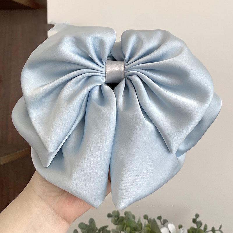 

Акриловая ткань бант атласная заколка для волос темпераментная элегантная высококлассная модная простая универсальная головной убор