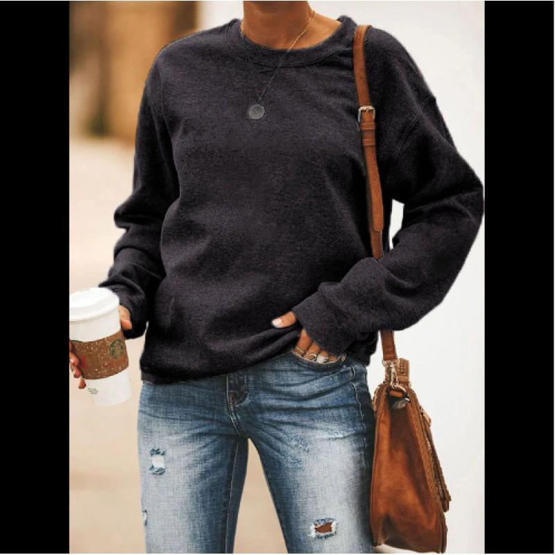 Womens Long Sleeve Crewneck Sweatshirt Graphic Print Casual Streetwear Top