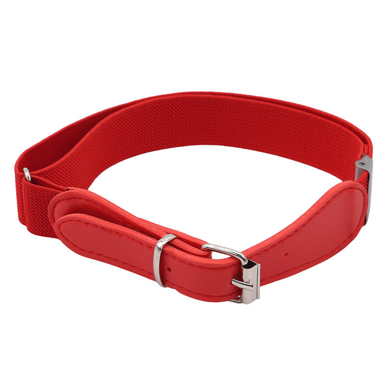 Girls Elastic Belt with Heart Shaped Metal Buckle Cute Stretch Waistband for Jeans & Dresses Adjustable Kids Waist Belt