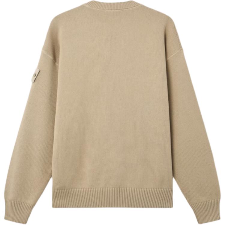 STONE ISLAND Ghost Series Solid Color Ribbed Collar Badge Knit Sweater Men Sweater L2S1551000-63S00FA-V0090