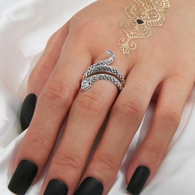 Personalized Silver Snake Eye Ring King Snake Ring Size Size Couple Ring Domineering Animal Hand