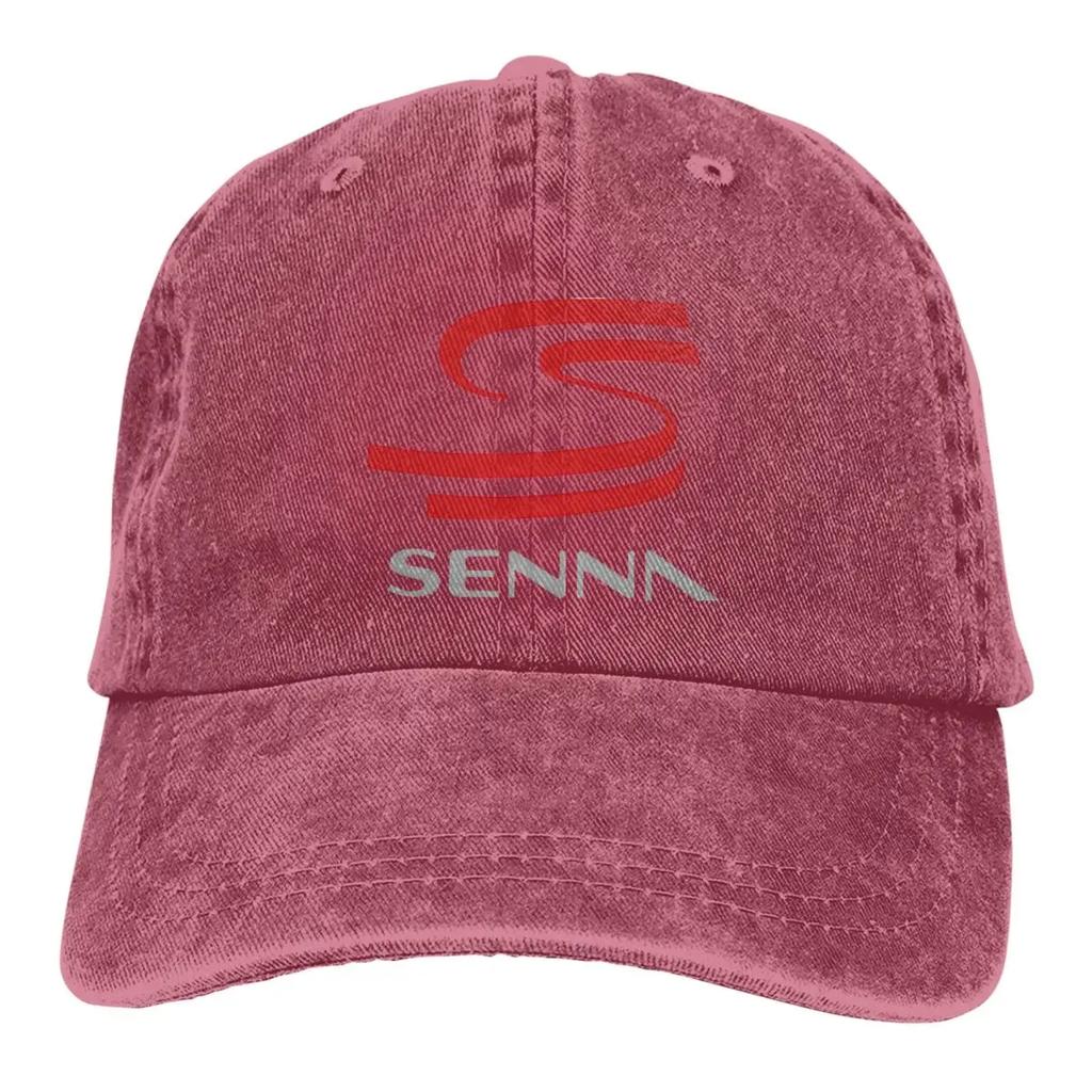 Senna F1 Unisex Baseball Cap Washed Adjustable Cotton Cap Vintage Casual Outdoor All Seasons Travel Sports Hat