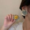 Contrast Color Girl Gift Girl Stud Earrings Ear Studs Korean Style Earrings Women Flowers Earrings