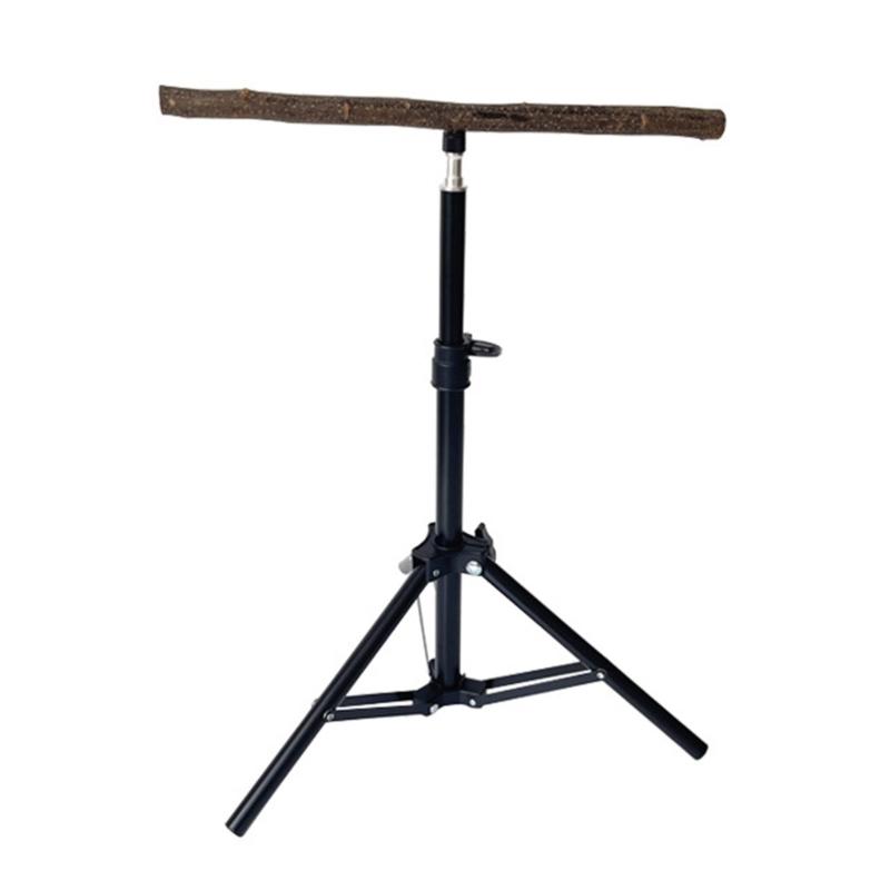 

Устойчивая подставка для тренировки попугаев из натурального дерева с регулируемой высотой для использования в помещении и на улице, развлекательная жердочка для птиц S