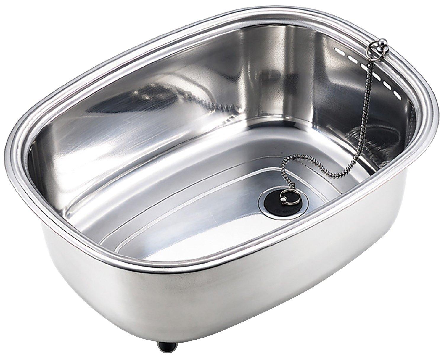 

Эрнест в нержавеющей стальной ванне на ножках с внутренней пробкой 29 x 38 x см [Сделано в Японии] A-75435 Прибл.. 15,5