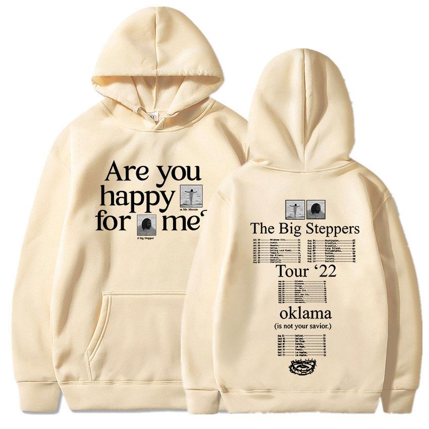 

Толстовка Kendrick Lamar Are You Happy for Me The Big Steppers Tour Okalama 2022 Світшоти з капюшоном з принтом Вуличний одяг у стилі хіп-хоп 4XL