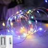 LED Silver Wire String Lights USB Holiday Fairy Lamp Copper Wire New Year Christmas Indoor Decoration With Remote Control