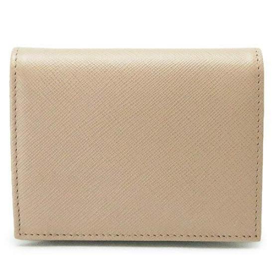 Folding Wallet Bifold Leather Cipria Beige 1MV204 QWA METAL CIPRIA [Prada] Women's F00236/SAFFIANO [Item]