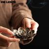 Alloy Lotus Incense Burner Stick Holder Buddhism Zen Line Plate Sandalwood Coil Base Temples Yoga Studios Home Decoration