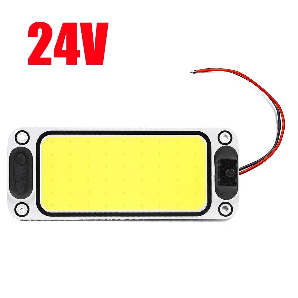 12-24V COB Car Reading Light LED Night Lights with On/off Universal Car Truck Dome Interior High Brightness Cab Roof Panel Lamp