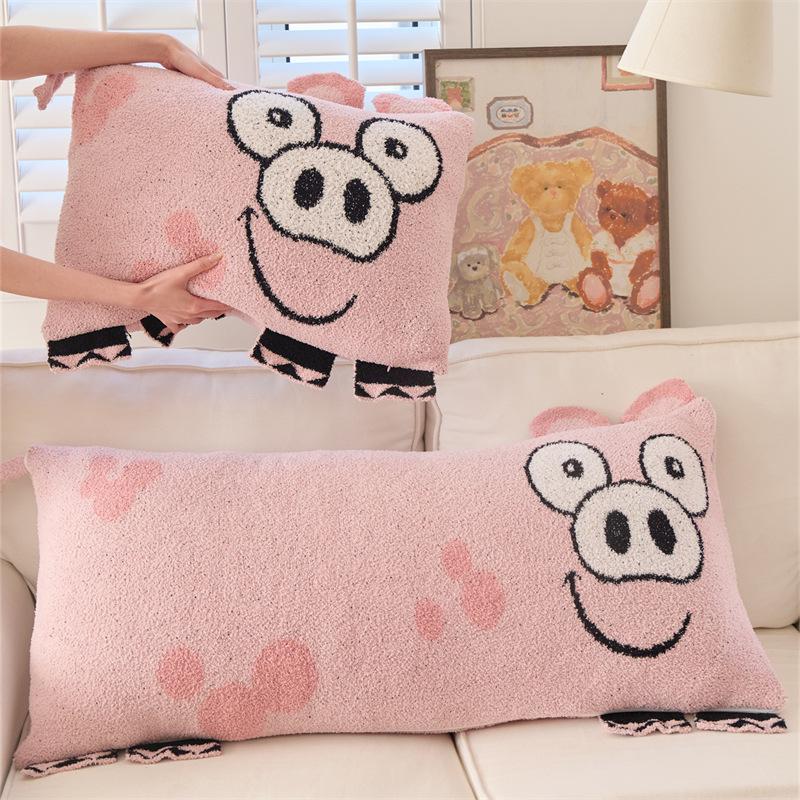 Ruijing 3D Pink Piggy Core Hugging Pillow - All-Season Sofa Back Cushion 18*24in (with core) разноцветный
