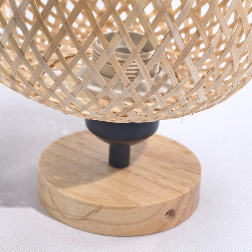Hand-woven Bamboo Ceiling Lamp Vintage Pastoral Wooden Tea Room Rattan Retro Creative Wabi Sandy Wind Bedroom Ceiling Lamp