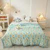 Cute Zoo Animals Print Quilt Bedspreads Children Adults Thin Comforter Summer Quilt Single Double Bed Air-Condition Bed Blanket