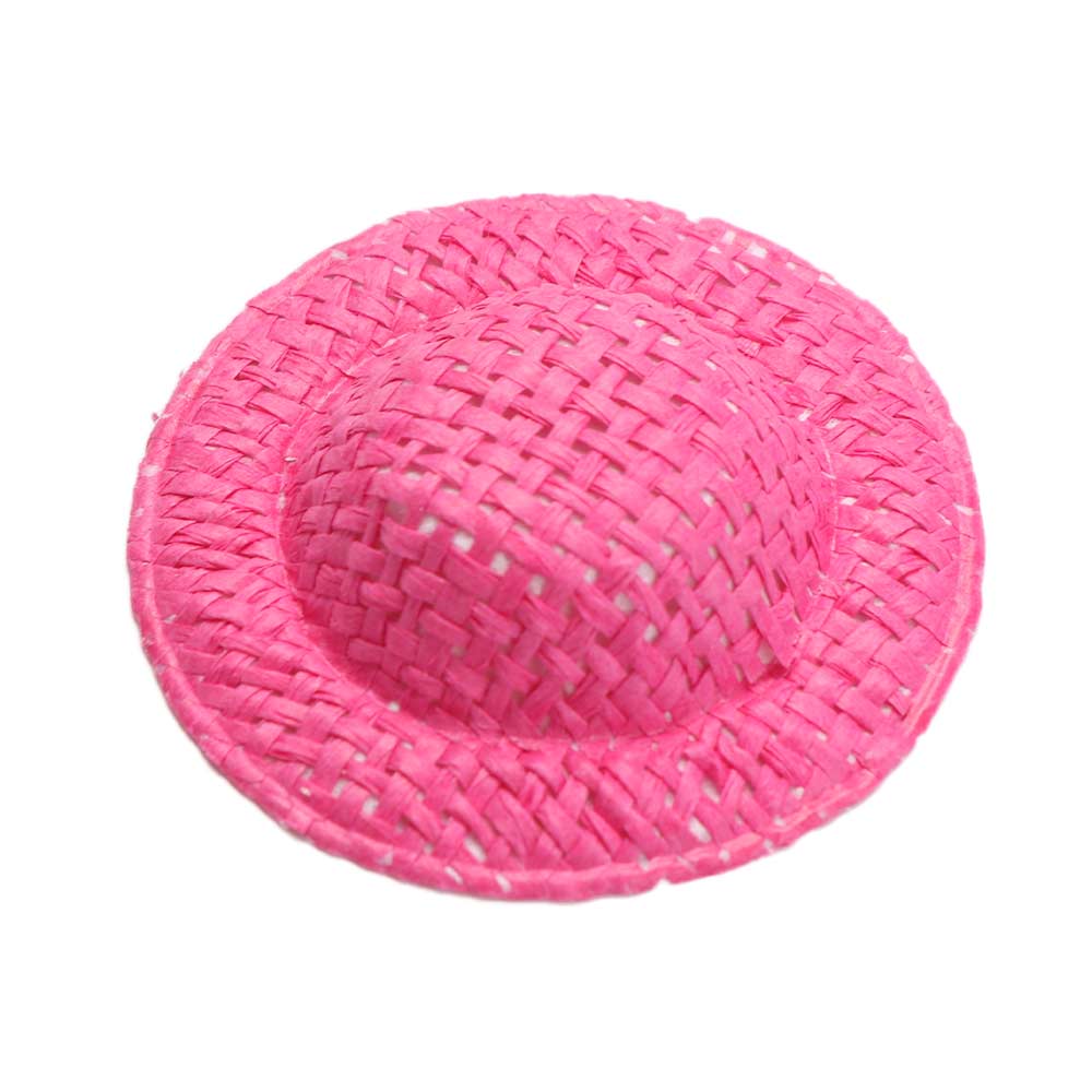 5PCS Handmade Doll Straw Hat Soft Cloth Miniature Straw Hat Toy Mini Doll Sun Cap Children's Toys