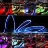 Car Interior LED EL Neon Strip USB Flexible Ambient Light, 3M/5M Optional DIY Atmosphere Lamp for Auto Interior Decoration