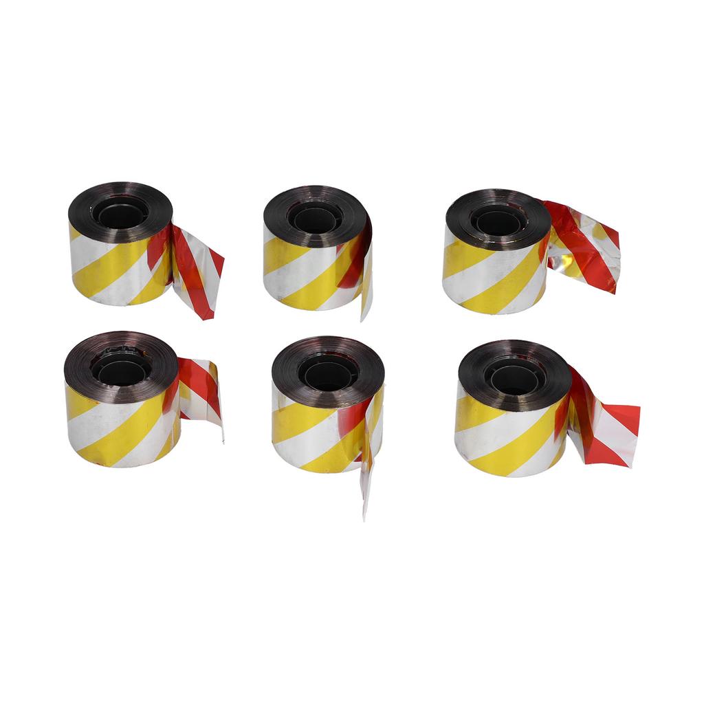 6PCS Bird Deterrent Reflective Scare Tape Bird Repellent Ribbon for Orchard Supplies Silver Red Silver Yellow
